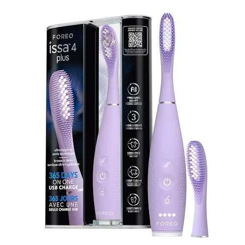 Limited-time offer: FOREO ISSA 4 Plus - Sonic Electric Toothbrush with AI Pressure Adjustment from 189.00 £ to 94.50 £ (save 50%)