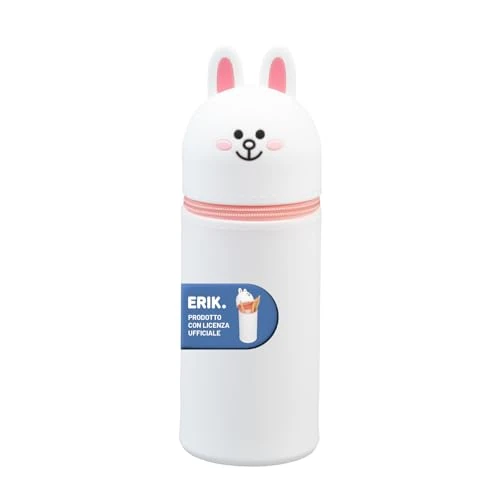 Offerta a tempo: Grupo Erik Astuccio Line Friends Cony 3D - Astuccio Scuola Piccolo in Morbido Silicone, Portapenne da Scrivania 2 in 1 | Back to School: Cancelleria Bambino e Bambina (7 x 18 cm) - 45% da 15.95 € a 8.77 €