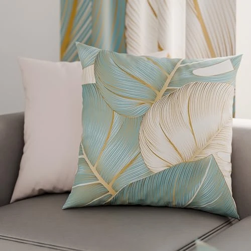 Limited offer: PETTI Artigiani Italiani - Pair of Pillow Cases 65 x 65 cm in Microfibre, Cushions for Bedroom Furniture, Sofa, Living Room, Set of 2 Cushion Covers, Tropical Light Blue O Pillowcase, 100% Made in from 17.90 EUR to 8.34 EUR (save 53%)