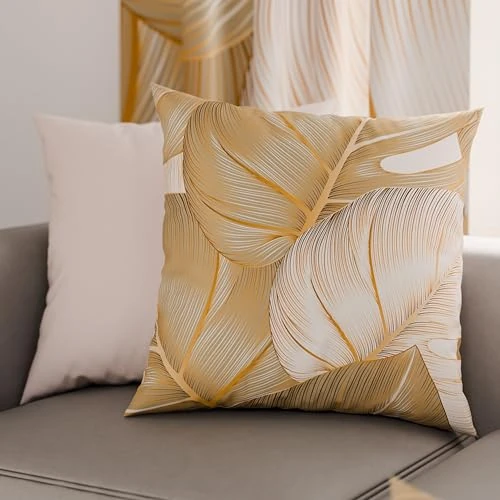 PETTI Artigiani Italiani - 1 paar kussenslopen 80 x 80 cm van microvezel, decoratief kussen voor slaapkamer, bank, woonkamer, set van 2 kussenslopen, tropisch taupe O, 100% Made in Italy