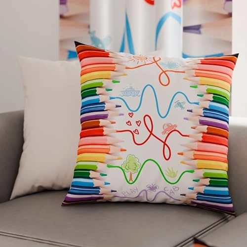 PETTI Artigiani Italiani - Coppia di Federe Cuscino 45x45 cm in Microfibra, Cuscini Arredo Camera da Letto, Divano, Salotto, Set 2 Fodere Copricuscino, Federa Matite, 100% Made in Italy