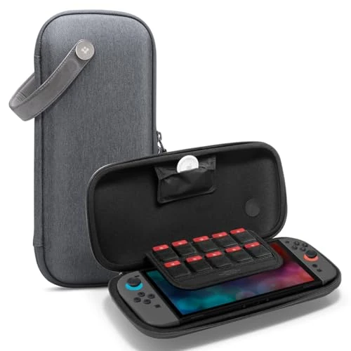 Offre limitée : Spigen Klasden Pochette Compatible avec Nintendo Switch 2 2025 Housse de Transport avec Espace de Stockage pour Carte de Jeu - Gris Charbon de 19.99 € à 19.99 € (0.00% de remise)