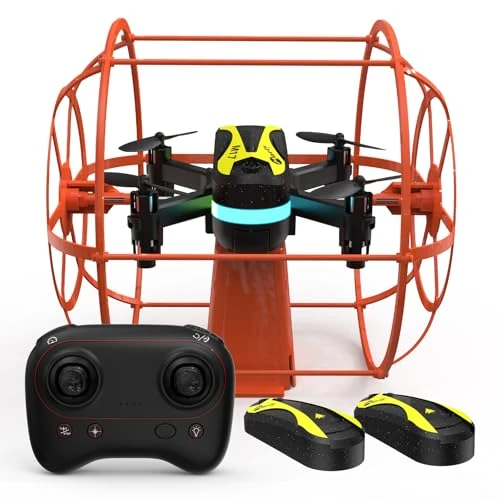 Offerta a tempo: M17 Mini Drone Quadricoptère RC avec Bouclier Protecteur Mode Double Terre Air Décollage Atterrissage par Une Touche Mode sans Tête 2 Piles Rechargeables USB Cadeau Facile da pilotare - 25% da 39.99 € a 29.89 €