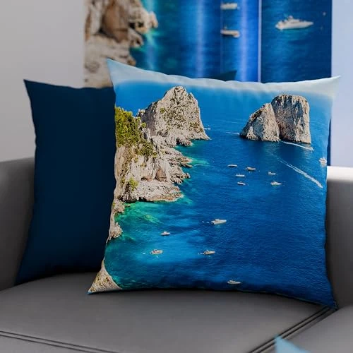 Offerta a tempo: PETTI Artigiani Italiani - Coppia di Federe Cuscino 30x30 cm in Microfibra, Cuscini Arredo Camera da Letto, Divano, Salotto, Set 2 Fodere Copricuscino, Federa Marino 03, 100% Made in Italy - 19% da 13.90 € a 11.24 €
