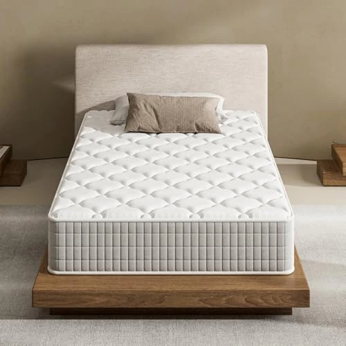 DEWINNER Matratze für Einzelbett, 80 x 190 cm, Höhe 22 cm, Matratze 80 x 190 cm aus Memory-Schaum, mittlere Härte, perfekte Unterstützung, Entlastung der Druckstellen, Grau