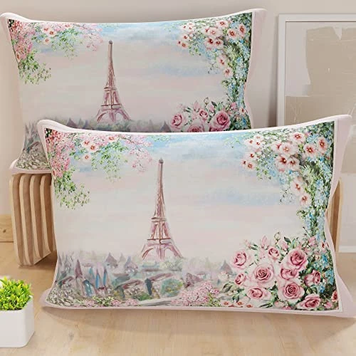 Offerta a tempo: PETTI Artigiani Italiani - Coppia di Federe Cuscino 80x40 cm in Microfibra, Cuscini Arredo Camera da Letto, Divano, Salotto, Set 2 Fodere Copricuscino, Federa City Rosa, 100% Made in Italy - 53% da 14.90 € a 7.00 €