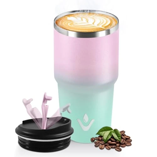Offerta a tempo: HoneyHolly Termos Caffè 600 ML, Tazza termica Riutilizzabili Prova di Perdite, Bicchiere Termico, Acciaio Inox 304, Travel Mug per Caffè Caldo e Freddo, Latte e Tè - 0.00% da 14.87 € a 14.87 €