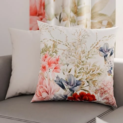 Offerta a tempo: PETTI Artigiani Italiani - Coppia di Federe Cuscino 35x35 cm in Microfibra, Cuscini Arredo Camera da Letto, Divano, Salotto, Set 2 Fodere Copricuscino, Federa Floreale Azzurro, 100% Made in Italy - 42% da 13.90 € a 8.06 €