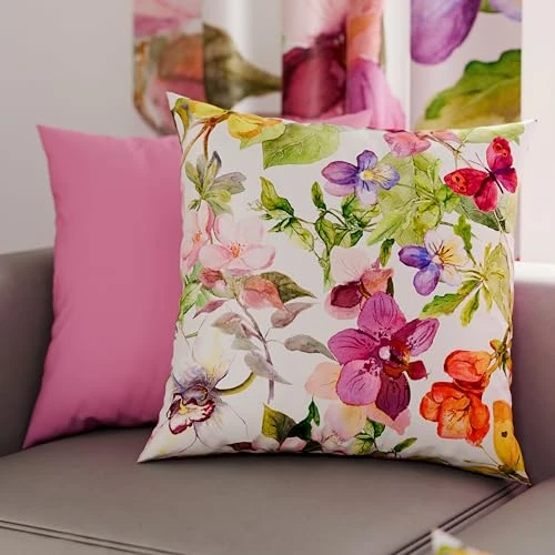 PETTI Artigiani Italiani - Pair of Pillow Cases 35 x 35 cm in Microfibre, Cushions for Bedroom Furniture, Sofa, Living Room, Set of 2 Cushion Covers, Butterfly Pillowcase, 100% Made in Italy