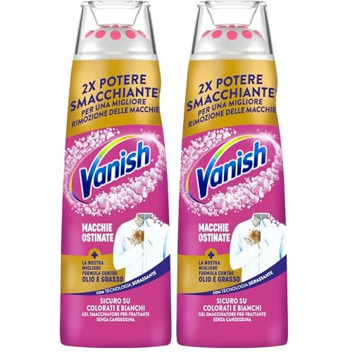 Vanish Gel Smacchiante Pre-Trattante, 2X Potere Smacchiante, Contro Macchie Ostinate (Confezione da 2)