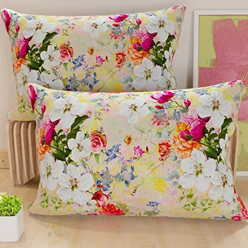 Offerta a tempo: PETTI Artigiani Italiani - Coppia di Federe Cuscino 50x30 cm in Microfibra, Cuscini Arredo Camera da Letto, Divano, Salotto, Set 2 Fodere Copricuscino, Federa Spring Colorful, 100% Made in Italy - 0.00% da 13.90 € a 13.90 €
