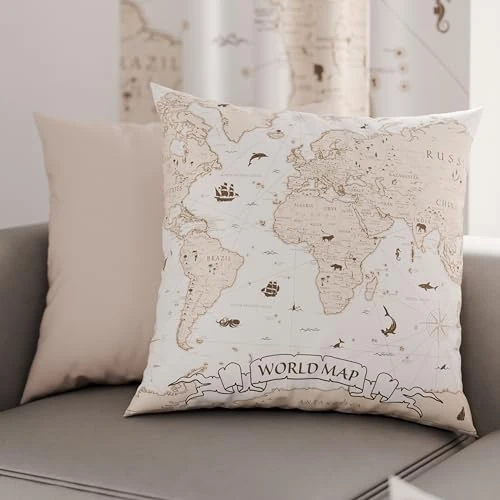 Offerta a tempo: PETTI Artigiani Italiani - Coppia di Federe Cuscino 65x65 cm in Microfibra, Cuscini Arredo Camera da Letto, Divano, Salotto, Set 2 Fodere Copricuscino, Federa World Panna, 100% Made in Italy - 26% da 17.90 € a 13.26 €