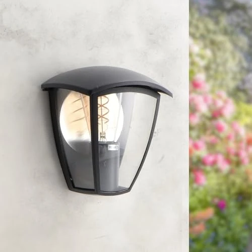 Offerta a tempo: M Ledme - Applique Da Parete per esterni Ronse Series, IP44 impermeabile, attacco E27, lampada da parete nera per giardino, terrazza o ingresso (lampadina non inclusa) - 0% da 17.93 € a 17.93 €