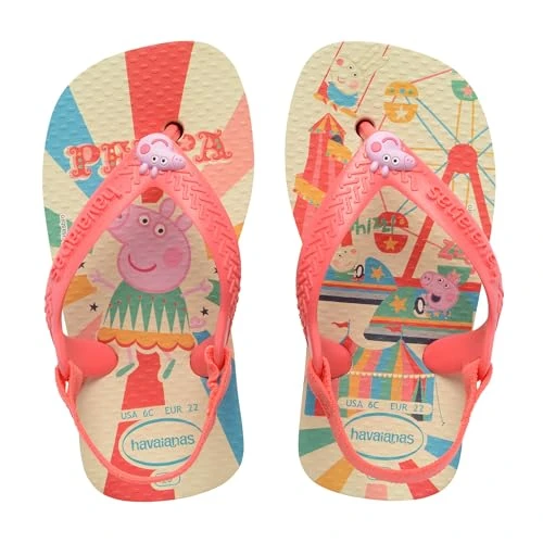 Offerta a tempo: Havaianas - Bebè Peppa Pig, Infradito Unisex da Bebè Comode e Sicure, Design Peppa Pig, Suola Antiscivolo e Resistenti all’Acqua - 50% da 22.00 € a 11.00 €