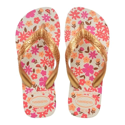 Offerta a tempo: Havaianas Kids Flores Bambine e ragazze FlipFlop Beige/Golden 33 EU - 39% da 18.00 € a 10.99 €