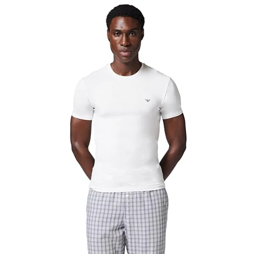 Offerta a tempo: EMPORIO ARMANI T-Shirt Girocollo da Uomo Soft Touch Bamboo Confezione da 2 Pezzi, Multicolore, M - 59% da 90.00 € a 36.72 €