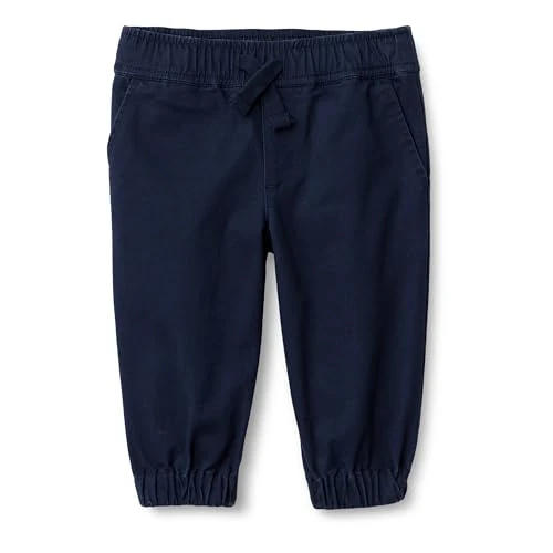 Amazon Essentials x Sofia Grainge Pantalones Deportivos de Sarga Elástica Unisex Niño, Azul Marino, 2 años