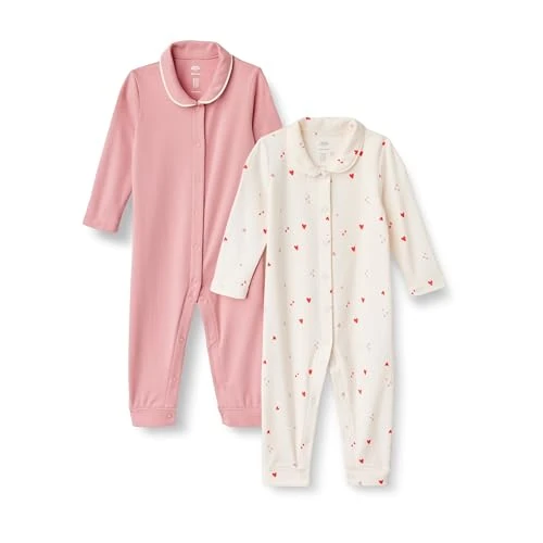 Offerta a tempo: Amazon Essentials x Sofia Grainge Tutina Notte Senza Piedi Unisex Bimbi, Pacco da 2, Cuori Multipli/Rosato, 0-3 Mesi - 25% da 18.60 € a 13.92 €