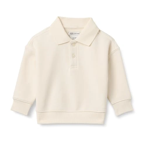 Amazon Essentials x Sofia Grainge Sudadera Polo de Felpa Francesa Niño, Marfil, 8 años
