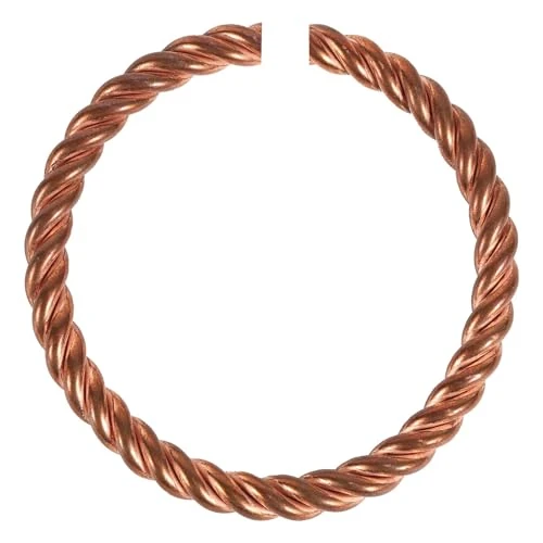 Mikovivi Brazalete Tensor, Diseño Abierto Cobre Sólido Hecho a Mano Brazalete Retorcido Pulsera de Tensor de Cobre Puro Joyería Salud para Mujeres Hombres