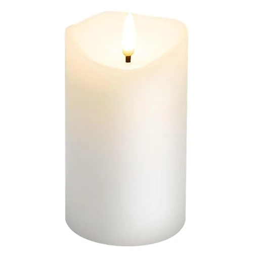 Offre limitée : goobay Bougies LED Bougie de cire véritable blanche 7,5x12,5 cm avec fonction minuterie Mèche 3D alimentée par piles blanc chaud, pour une décoration élégante, un éclairage sûr et élégant 77775 de 10.86 € à 10.86 € (0.00% de remise)