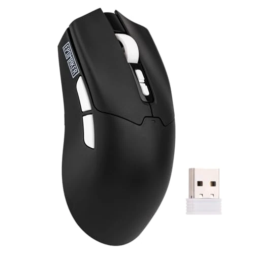 Offerta a tempo: EPOMAKER Click Lite Mouse da Gioco Senza Fili, 800 to 24,000 DPI Adjustable, PAW3311 Sensor, 500mAh, 59g, 2.4G/BT/Wired Mice Ricaricabile con 5 Buttons programmabili per PC/Mac/Linux (Nero) - 0.00% da 39.99 € a 39.99 €