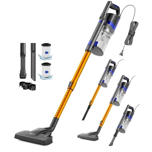 Oferta limitada: VACTechPro 60KPa/680W/7M Aspiradora, Aspiradora con Cable con 800ML Cubo de Basura, Aspirador con Diseño Ergonómico del Mango, Aspirador con Cable para Suelos Duros, Aspirador Vertical, Naranja de 64.99 EUR a 56.99 EUR (ahorro 12%)