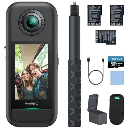 Oferta limitada: AKASO 360 Cámara de acción 360 con 256GB Tarjeta, Kit de Creadores de 329.99 € a 296.99 € (ahorro 10%)