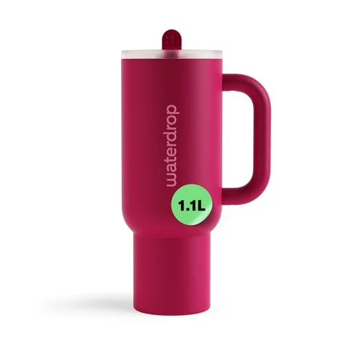 Zeitlich begrenztes Angebot: waterdrop® Thermobecher mit Strohhalm 1,1L – Auslaufsichere, robuste Trinkflasche mit aufklappbarem Trinkhalm, Hält 12h kalt, Trinkbecher mit Deckel, isolierte Edelstahlflasche von 42.90 € auf 34.64 € (19% Rabatt)