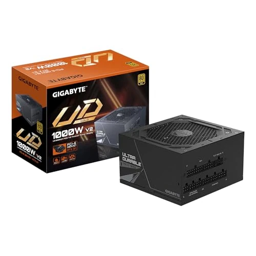 GIGABYTE UD1000GM PG5 V2 Zasilacz - PCIe Gen 5.1, 80 PLUS Gold, w pełni modułowa konstrukcja, wentylator 120 mm, kompatybilny z ATX 3.1, wtyczka EU