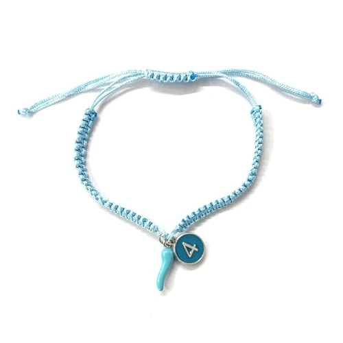 Offerta a tempo: MODA MavillA Braccialetto Intrecciato Azzurro con Ciondolo Napoli Scudetto 4, Stile Sportivo - 20% da 10.00 € a 8.00 €