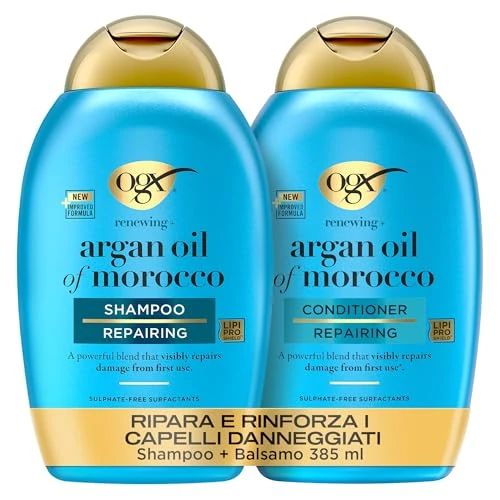Offerta a tempo: OGX Renewing + Argan Oil of Morocco Shampoo e Balsamo, 2 x 385 ml - 44% da 14.29 € a 7.95 €
