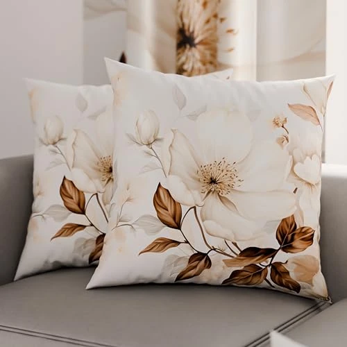 Limited-time offer: PETTI Italian Artisans - Pair of 35x35 cm Microfiber Cushion Covers, Decorative Pillows for Bedroom, Sofa, Living Room, Set of 2 Cushion Covers, Floral Pillow Case 18, 100% Made in Italy from 24.10 £ to 9.31 £ (save 61.37%)