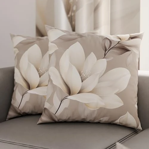 Offre limitée : PETTI Artigiani Italiani - Lot de 2 Taies d'Oreillers 80x80 cm 100% Microfibre Hypoallergénique, Housse Oreiller Rectangulaire Motif Floral Gris, Paquet de 2, Fabriqué en Italie de 20.71 € à 20.71 € (0.00% de remise)