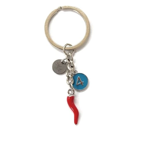 MODA MavillA Sleutelhanger Scaramantico voor elke gelegenheid staal cadeau-idee, Rood, M