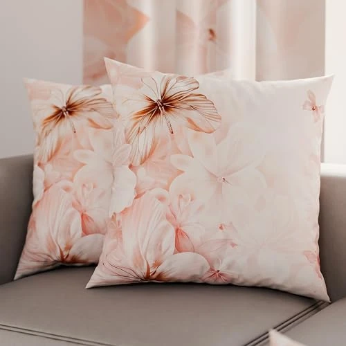 Offerta a tempo: PETTI Artigiani Italiani - Coppia di Federe Cuscino 80x80 cm in Microfibra, Cuscini Arredo Camera da Letto, Divano, Salotto, Set 2 Fodere Copricuscino, Federa Floreale 11, 100% Made in Italy - 52% da 22.90 € a 10.96 €