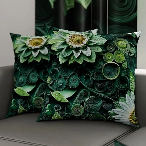 PETTI Italian Artisans - Pair of 80x80 cm Microfiber Cushion Covers, Bedroom, Sofa, Living Room Decor Cushions, Set of 2 Cushion Covers, Floral Pillowcase 05 22, 100% Made in Italy
