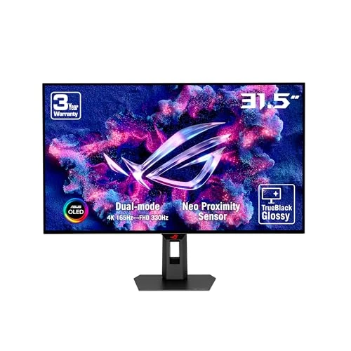 Offerta a tempo: ASUS ROG Strix OLED XG32UCWG, Monitor Gaming da 31,5" 4K UHD OLED (3840x2160), 0,03ms Response Time, 165 Hz, Compatibile con G-SYNC, USB-C, DisplayPort, HDMI, Jack Audio, Display Widget Center, Nero - 16% da 949.00 € a 799.00 €