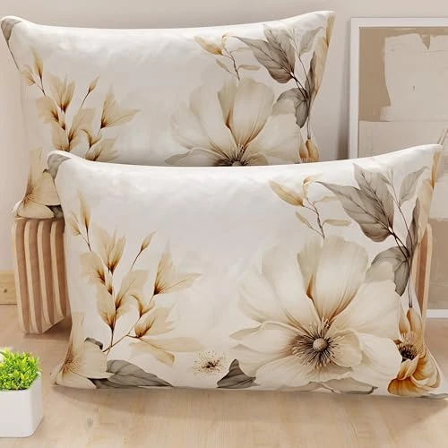 Oferta limitada: PETTI Artigiani Italiani - Par de Fundas de Almohada 145x40 cm, Pareja de Funda de Cojín Motivo Floral, 100% Microfibra Hipoalergénica, Paquete de 2, Made in Italy de 15.40 € a 15.40 € (ahorro 0.00%)