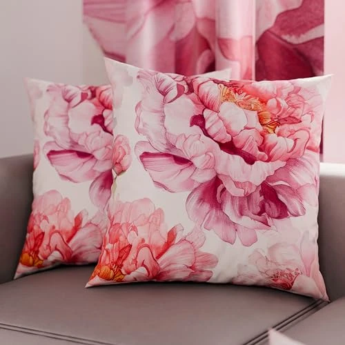 Offerta a tempo: PETTI Artigiani Italiani - Coppia di Federe Cuscino 80x80 cm in Microfibra, Cuscini Arredo Camera da Letto, Divano, Salotto, Set 2 Fodere Copricuscino, Federa Floreale 41, 100% Made in Italy - 55% da 22.90 € a 10.20 €