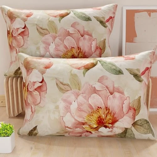 Limited-time offer: PETTI Italian Artisans - Pair of 145x40 cm Microfiber Cushion Covers, Decorative Pillows for Bedroom, Sofa, Living Room, Set of 2 Cushion Covers, Floral Pillow Case 20, 100% Made in Italy from 24.10 £ to 4.42 £ (save 81.66%)