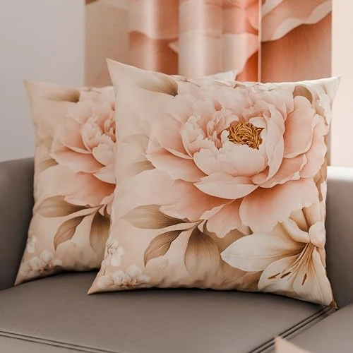 Offerta a tempo: PETTI Artigiani Italiani - Coppia di Federe Cuscino 30x30 cm in Microfibra, Cuscini Arredo Camera da Letto, Divano, Salotto, Set 2 Fodere Copricuscino, Federa Floreale 26, 100% Made in Italy - 58% da 13.90 € a 5.87 €