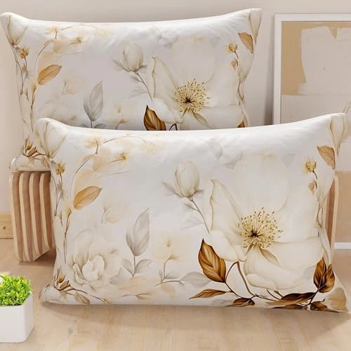 Limited-time offer: PETTI Italian Artisans - Pair of 80x40 cm Microfiber Cushion Covers, Decorative Pillows for Bedroom, Sofa, Living Room, Set of 2 Cushion Covers, Floral Pillow Case 18, 100% Made in Italy from 24.10 £ to 4.45 £ (save 81.54%)