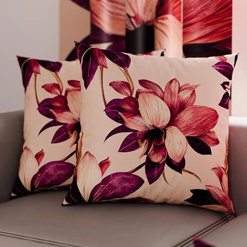 Offerta a tempo: PETTI Artigiani Italiani - Coppia di Federe Cuscino 30x30 cm in Microfibra, Cuscini Arredo Camera da Letto, Divano, Salotto, Set 2 Fodere Copricuscino, Federa Floreale 7, 100% Made in Italy - 57% da 13.90 € a 5.91 €