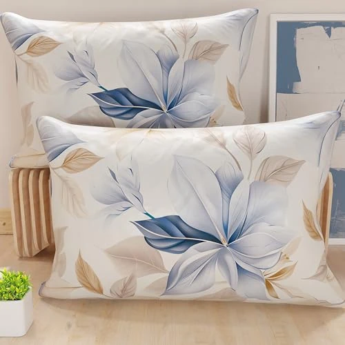 Offerta a tempo: PETTI Artigiani Italiani - Coppia di Federe Cuscino 50x30 cm in Microfibra, Cuscini Arredo Camera da Letto, Divano, Salotto, Set 2 Fodere Copricuscino, Federa Floreale 164, 100% Made in Italy - 45% da 13.90 € a 7.58 €