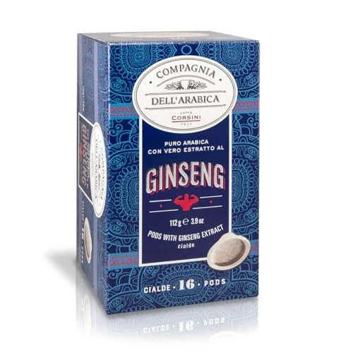 Zeitlich begrenztes Angebot: Caffè Corsini - Espresso mit Ginseng in ESE-Pads 44mm, Geröstete Mischung mit Ginsengextrakt, Mild und Energiespendend, 96 Kaffeepads von 32.78 € auf 32.78 € (0.00% Rabatt)