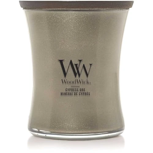 Offerta a tempo: WoodWick Candela profumata con stoppino scoppiettante | Candela a clessidra media Cypress Ore | Candele a lunga durata: fino a 60 ore | Regalo perfetto per le donne - 60% da 32.99 € a 13.30 €
