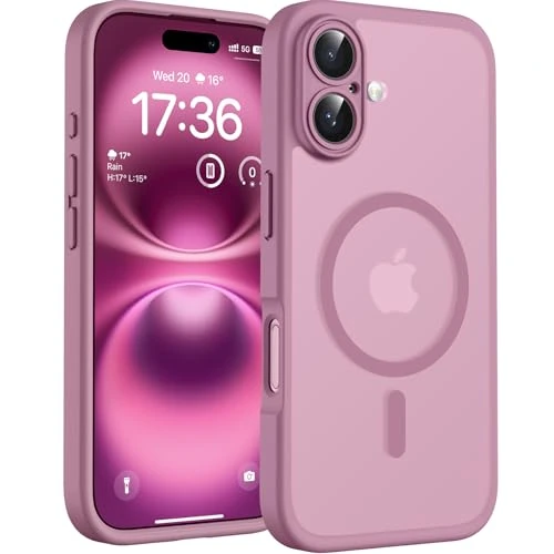 Oferta limitowana: TOCOL Etui do iPhone'a 16, Kompatybilne z MagSafe, Wbudowany Pierścień Magnetyczny, Zintegrowana Ochrona Aparatu, Odporne na Uderzenia, Matowe Magnetyczne Etui do iPhone'a 16, Liliowy Fioletowy z 71.16 zł na 67.60 zł (oszczędź 5%)
