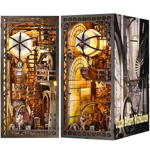 Offerta a tempo: ETKVR Kit Book Nook, Puzzle 3D in Legno Fai-da-te Fermalibri Booknook - 35% da 42.99 € a 27.83 €