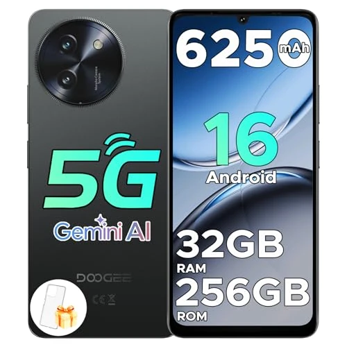 Offerta a tempo: DOOGEE Note 59 Pro Smartphone 5G Android 16, 6.75" 120Hz 32GB+256GB/TF 2TB Cellulare, T8200 Octa-Core Telefono, 6250mAh/Gemini AI/16MP+8MP/Fingerprint/Face ID/5G Dual SIM/Widevine L1/OTG/Tipo-C/NFC - 46% da 349.99 € a 189.99 €